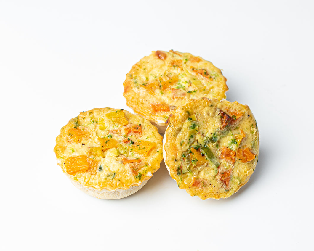Roasted Vegetable Vegetarian Quiche (Cocktail Size 35g) - Box of 72